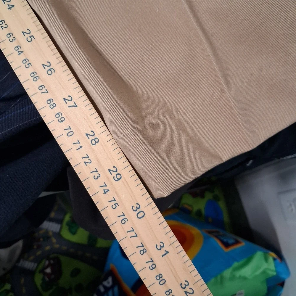 L.L.Bean Natural Fit Chinos Mens 34 Tan Khaki Cotton Twill Straight Leg Pants